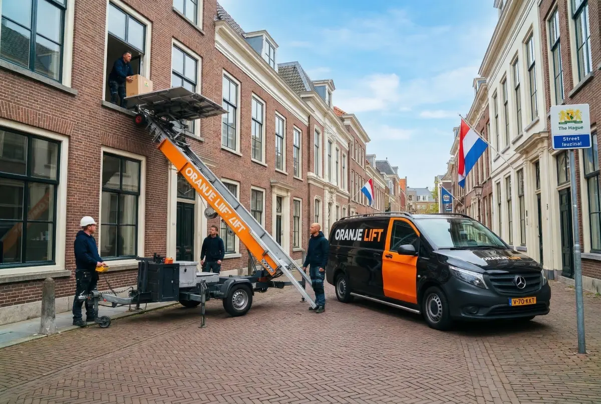Verhuislift in actie bij appartement Zwolle