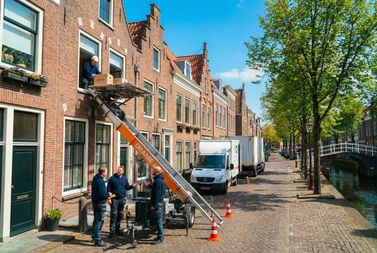 Aanhangerlift bij woning in Zwolle