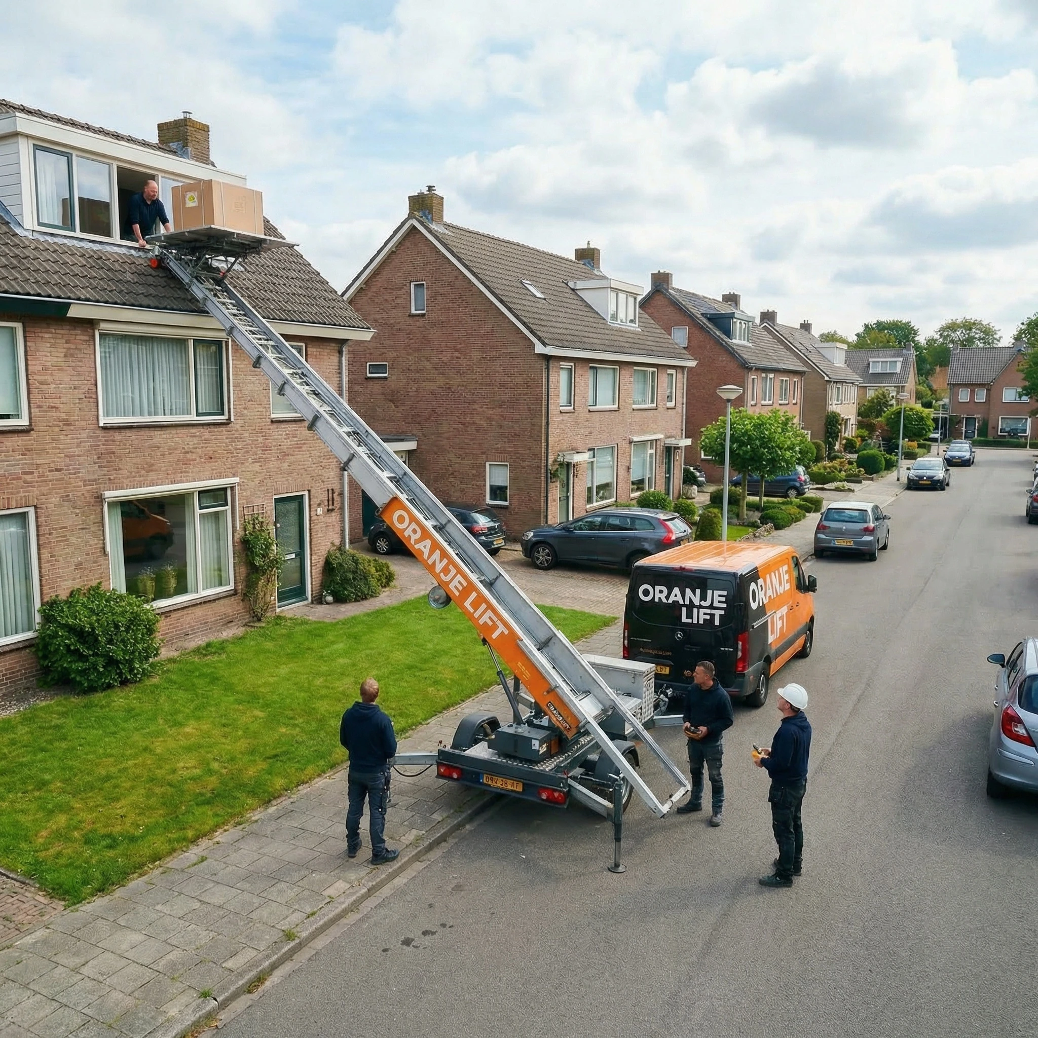 Verhuislift geplaatst in woonwijk Zwolle
